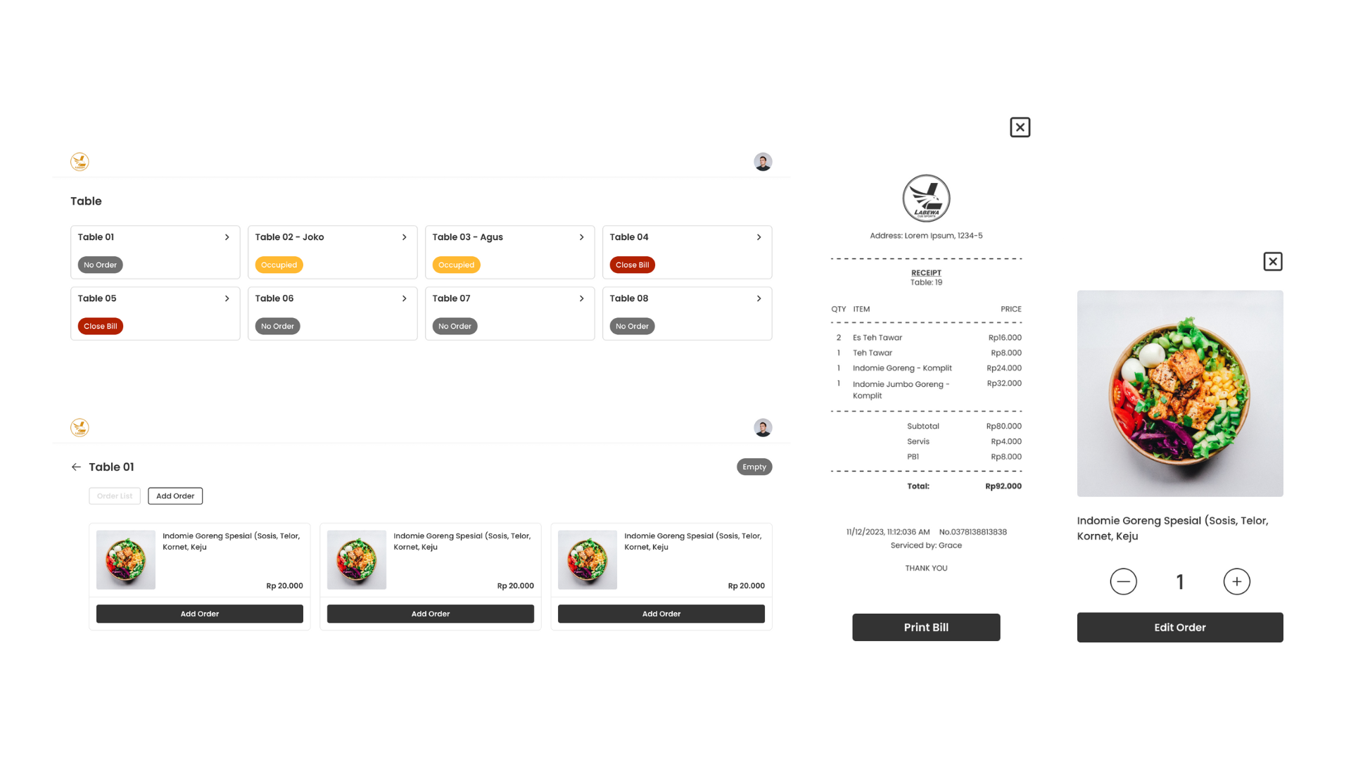 Labewa F&B Ordering System